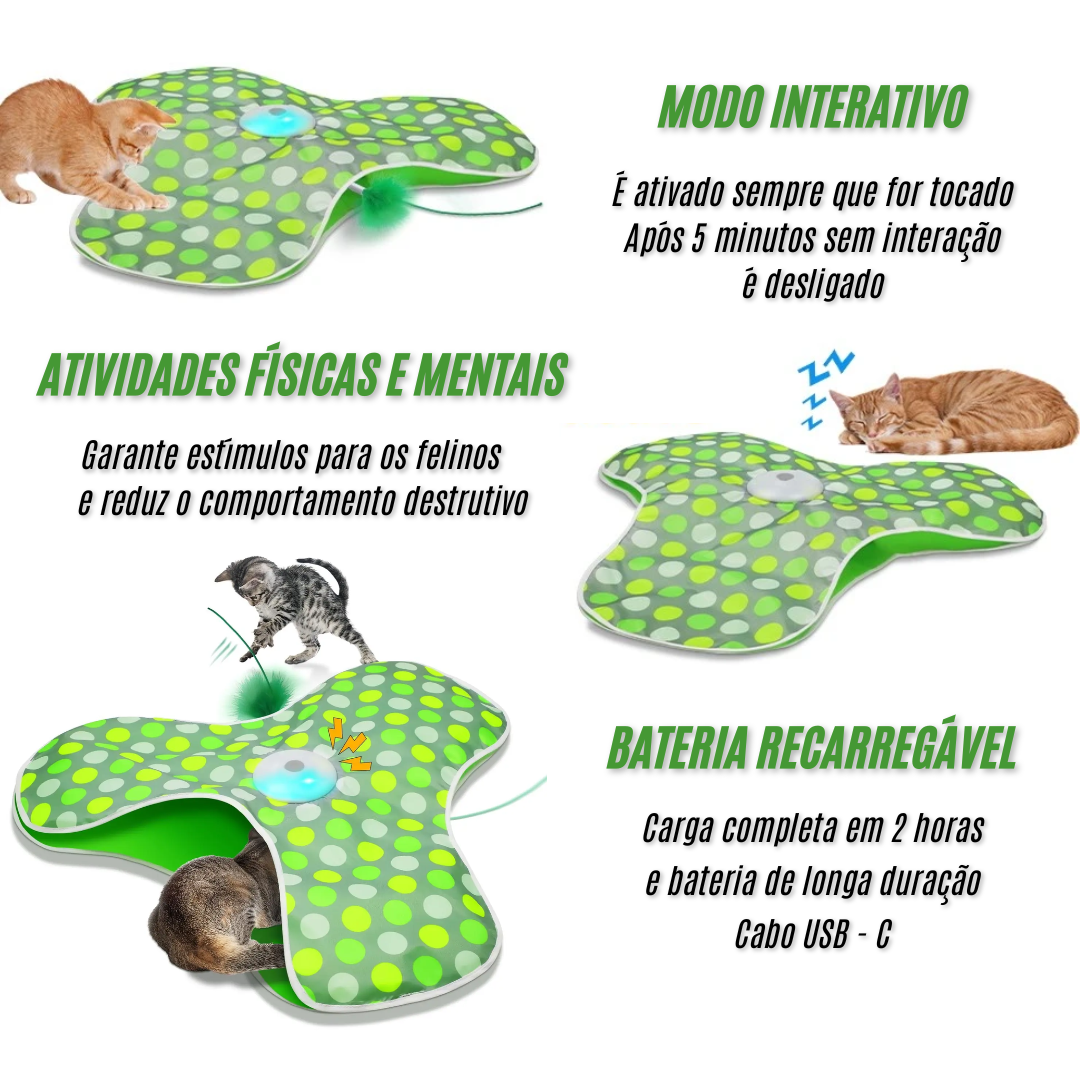Brinquedo Tapete Elétrico de Caça para Gatos