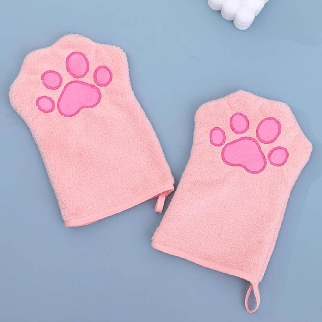 Luva de Microfibra para Banhos em Gatos